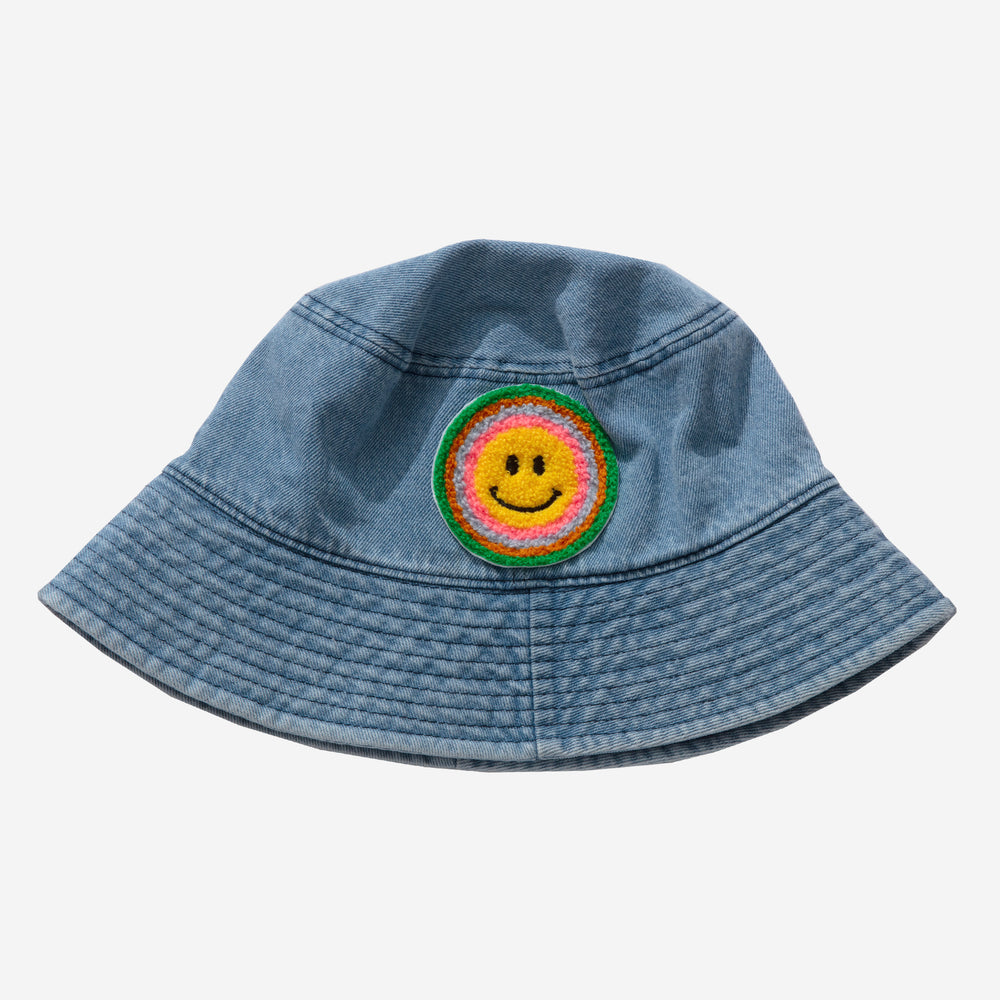 Denim Smile Bucket Hat