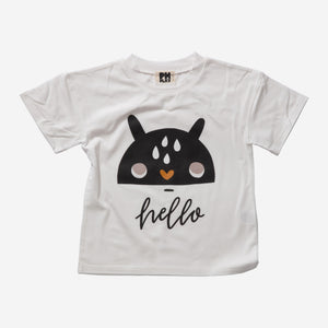 white hello