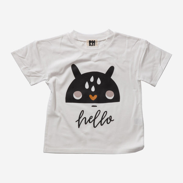 white hello