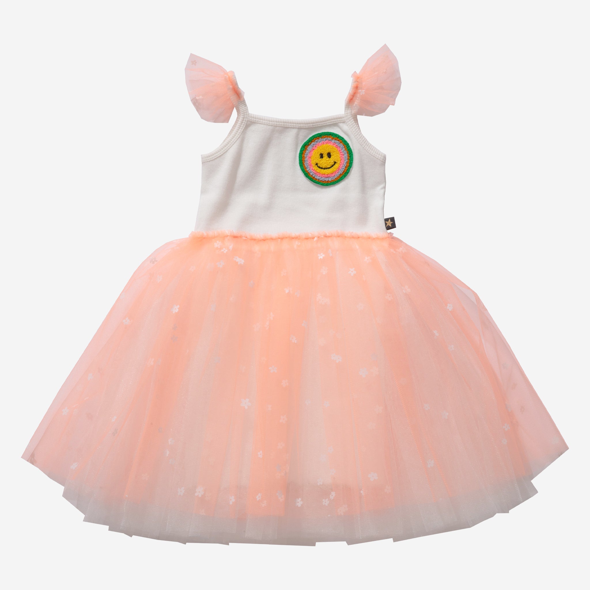 pink and orange tutu dress Vintage Flower Tutu Dress