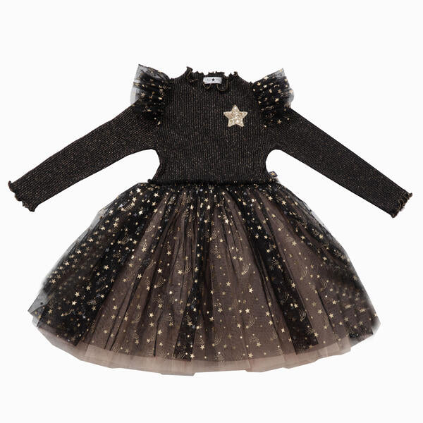 Gold Star Frill Tutu Dress