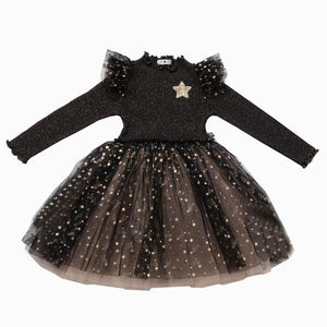 Gold Star Frill Tutu Dress
