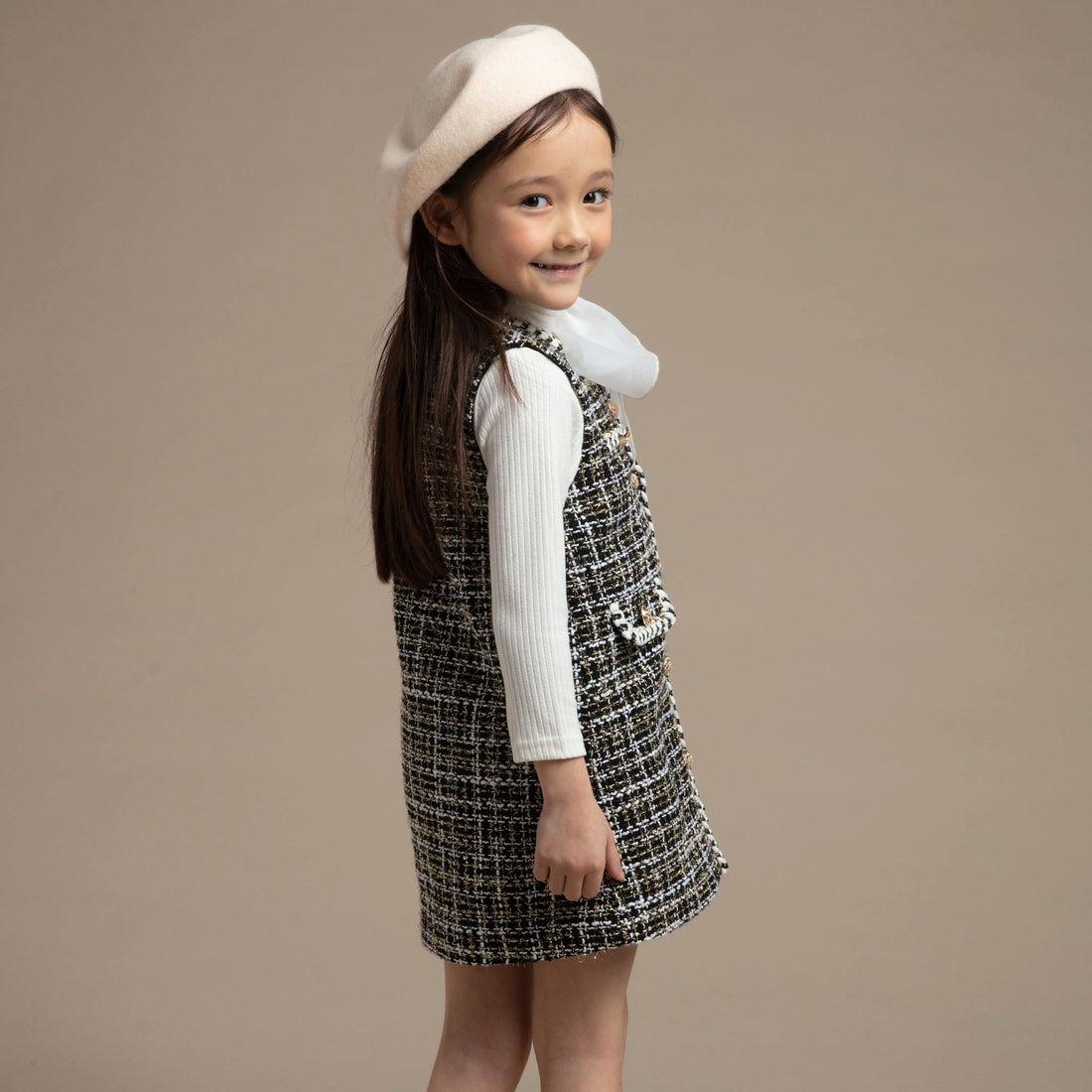 Tartan tweed dress hotsell