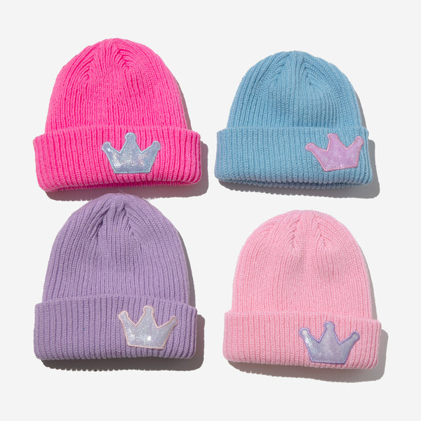 pink, purple, bright pink, sky blue