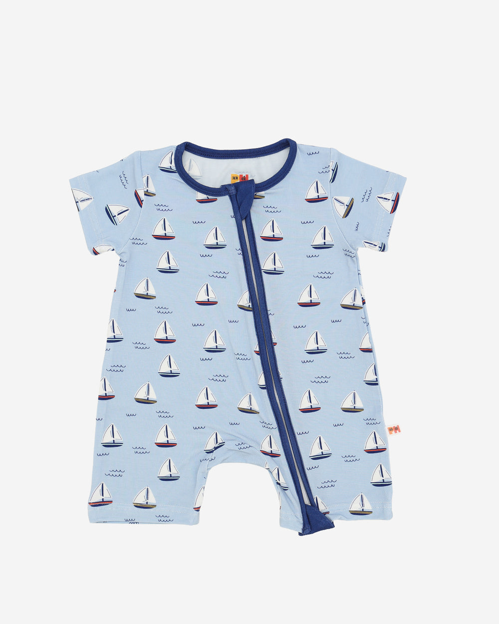 Bamboo SS Zipper Romper