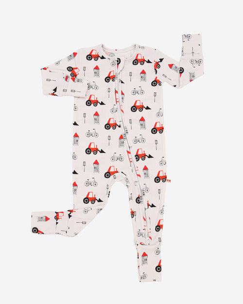 Bamboo LS Zipper Romper