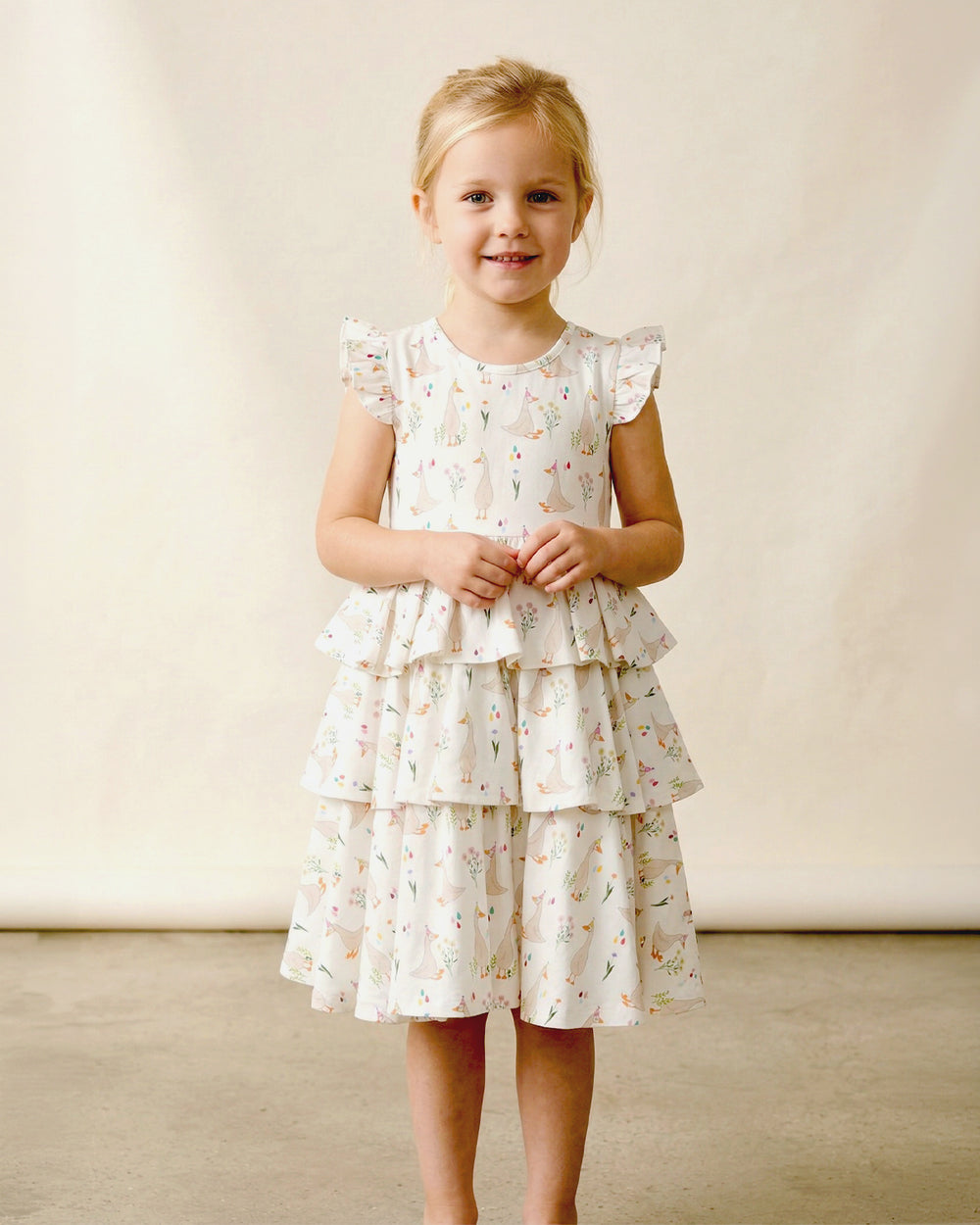 Bamboo Ruffle Layered Dress