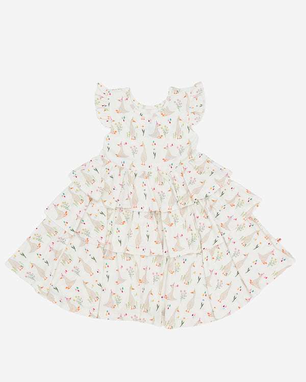 Bamboo Ruffle Layered Dress