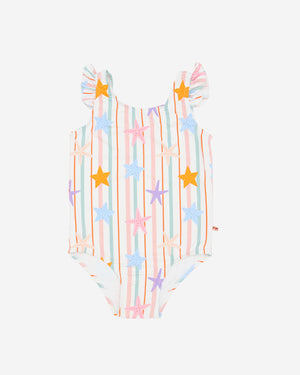 Ruffle One-Piece Swimsuit