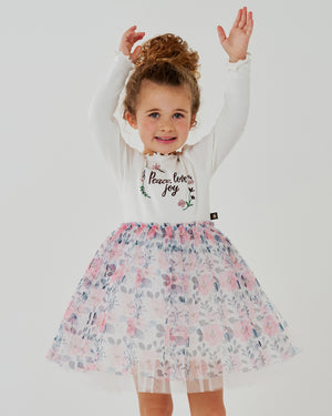 Embroidered Flower Tutu