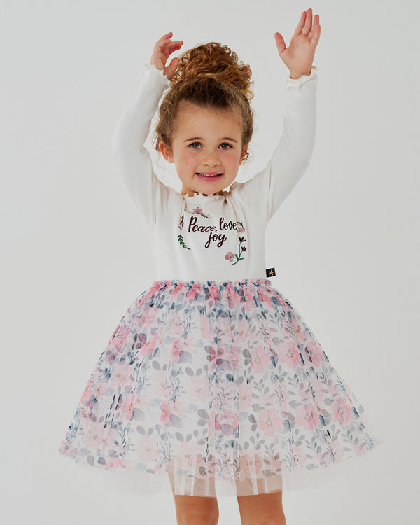 Embroidered Flower Tutu