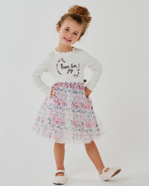 Embroidered Flower Tutu