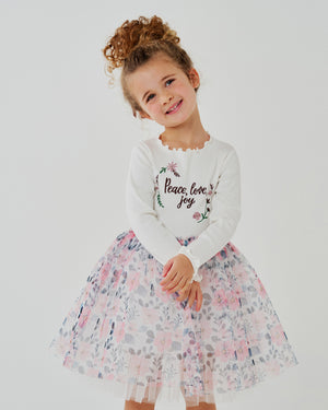 Embroidered Flower Tutu