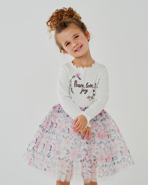 Embroidered Flower Tutu