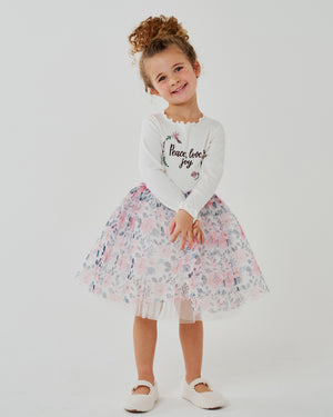Embroidered Flower Tutu