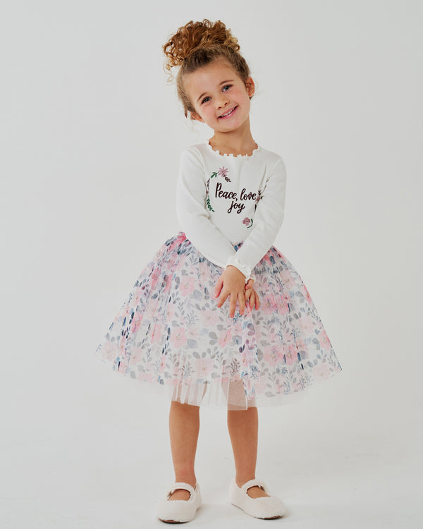 Embroidered Flower Tutu