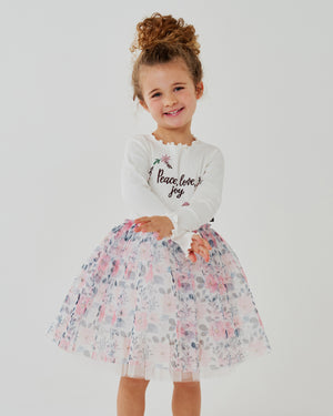Embroidered Flower Tutu