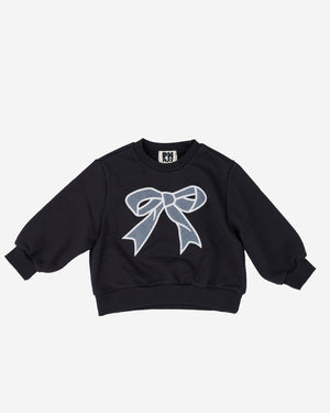 Lace Bow Sweatshirt Set