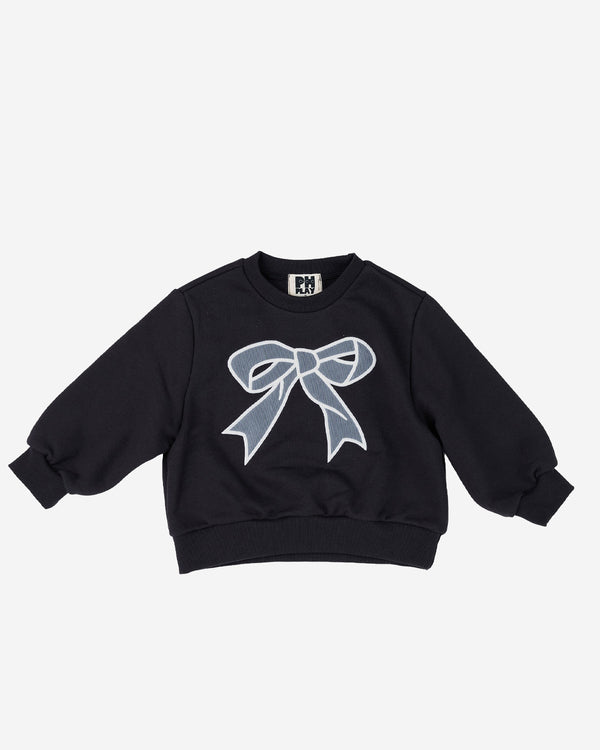 Lace Bow Sweatshirt Set