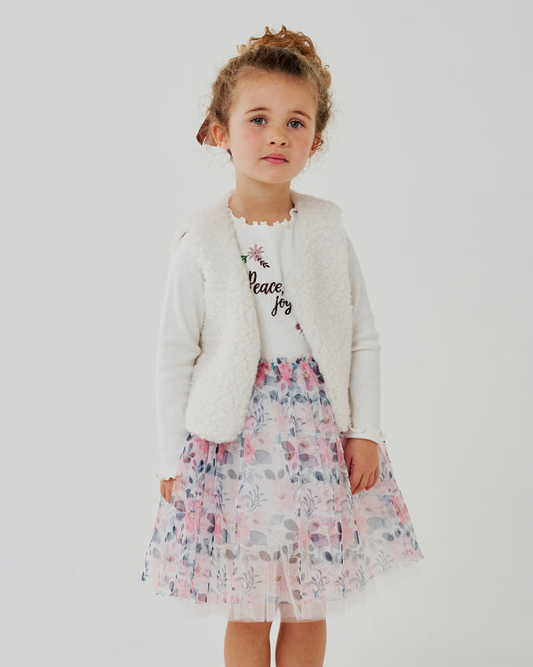 Nari Flower Teddy Vest