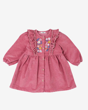 Maddie Ruffle Corduroy Dress