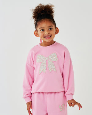 Karina Bow Sweatshirt Set