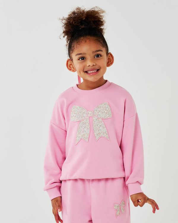Karina Bow Sweatshirt Set