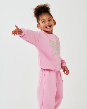 Karina Bow Sweatshirt Set