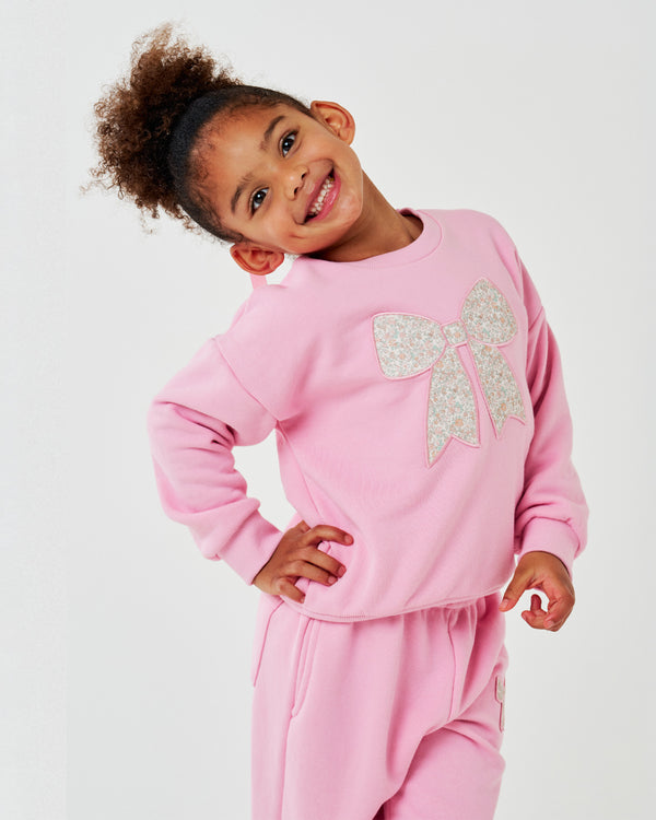 Karina Bow Sweatshirt Set