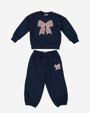 Karina Bow Sweatshirt Set