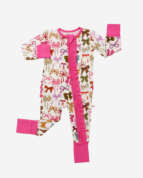 BB Ruffle LS Zipper Romper