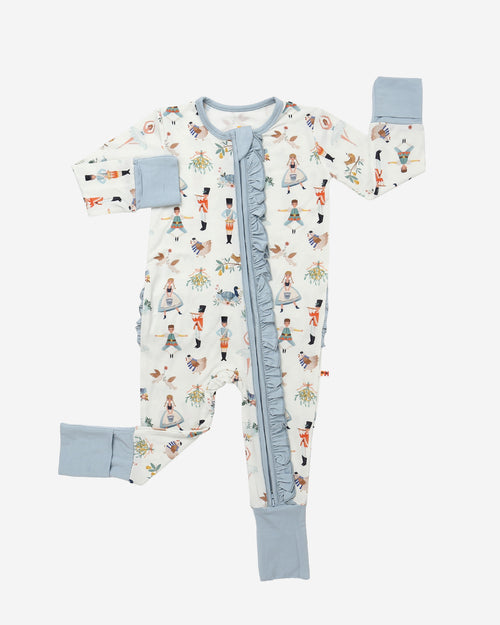BB Ruffle LS Zipper Romper