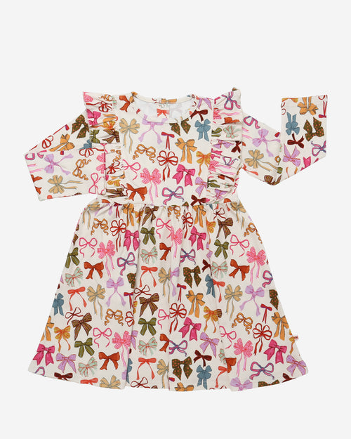 Organic Ruffle LS Dress