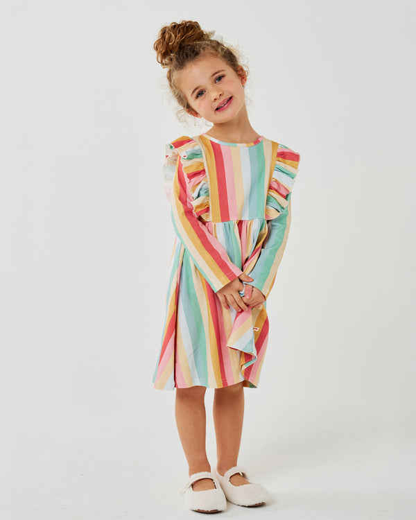 Organic Ruffle LS Dress