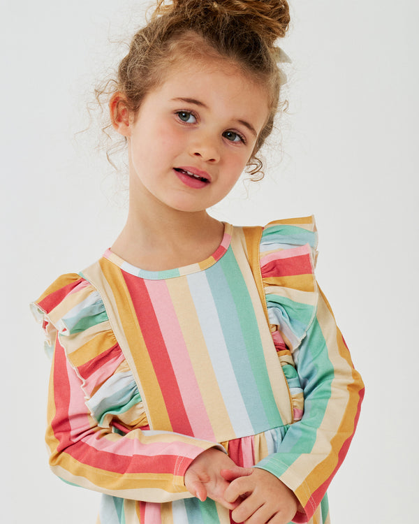 Organic Ruffle LS Dress