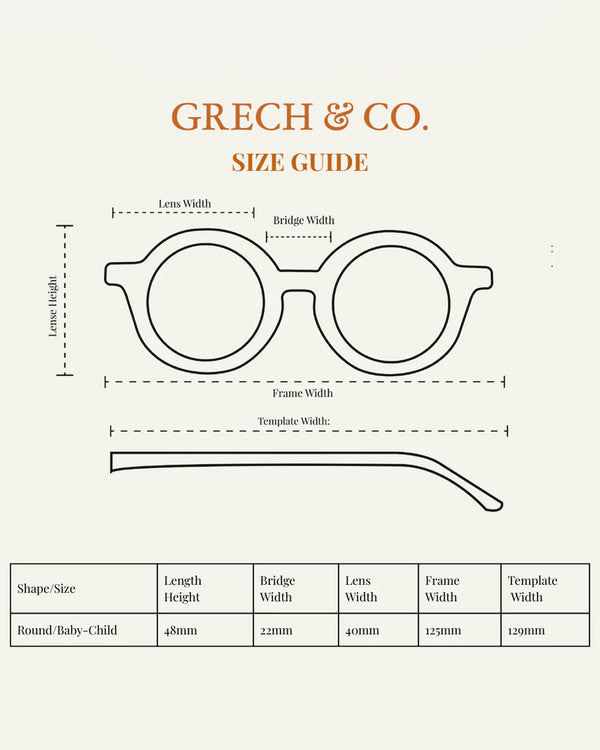Original Round Sustainable Sunglasses BIO-Based Bendable Polarized Child