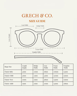 Classic Sustainable Sunglasses Plant-Based Bendable Polarized Child