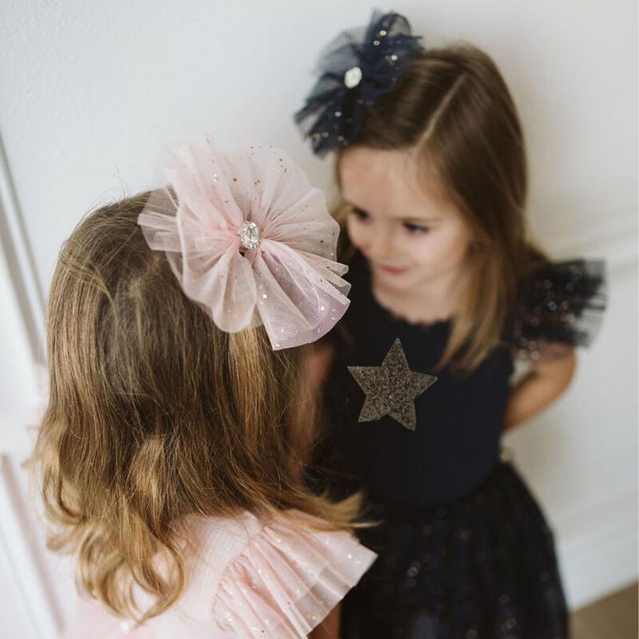 pink sparkle tutu dress with gold star 