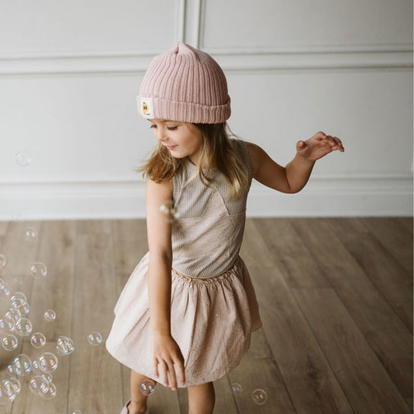 beige skirt with very tiny gold star and lines