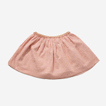 pink skirt with very tiny gold star and lines