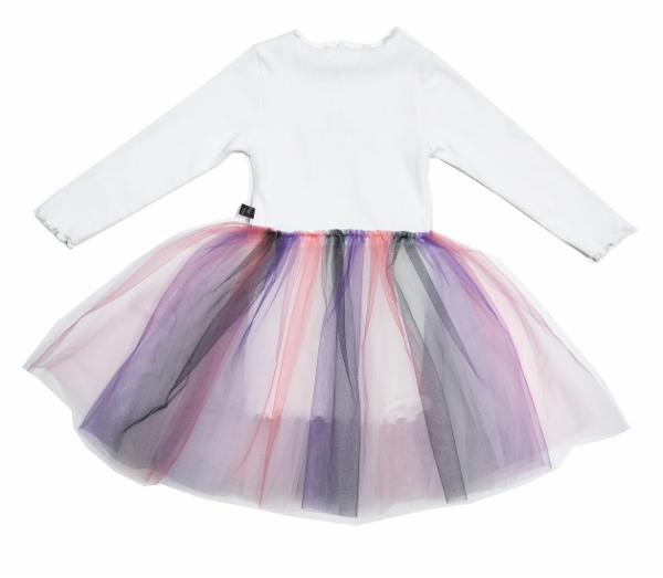 3 Gra Star tutu dress-WHITE