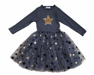 Mia 2 Star Tutu Dress Charcoal