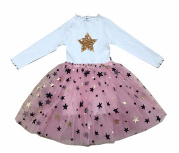 Mia 2 Star Tutu Dress White/Pink