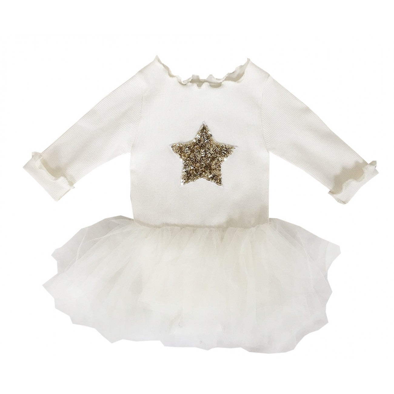 PH Baby Star Tutu Onesie Ivory