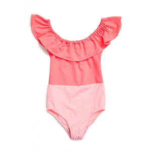 Ruffle Off The Shoulder Mom Swimsuit