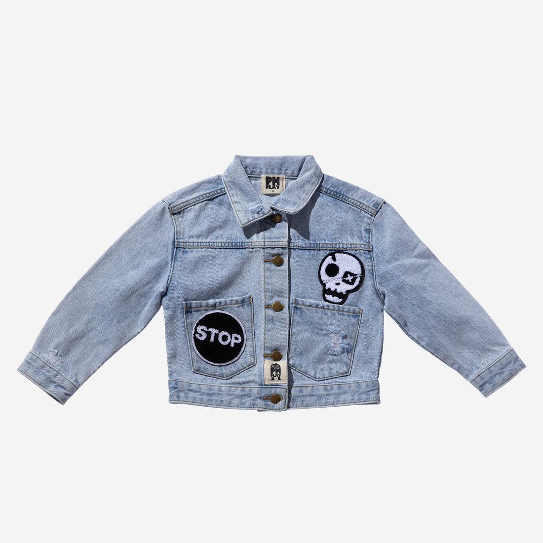 Patched Denim Jacket