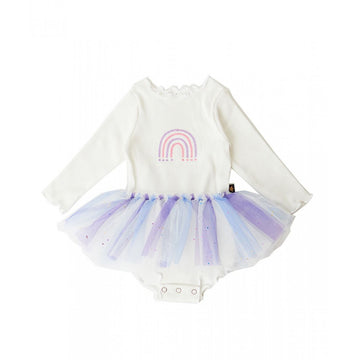 Rainbow Glitter Baby Onesie Blue