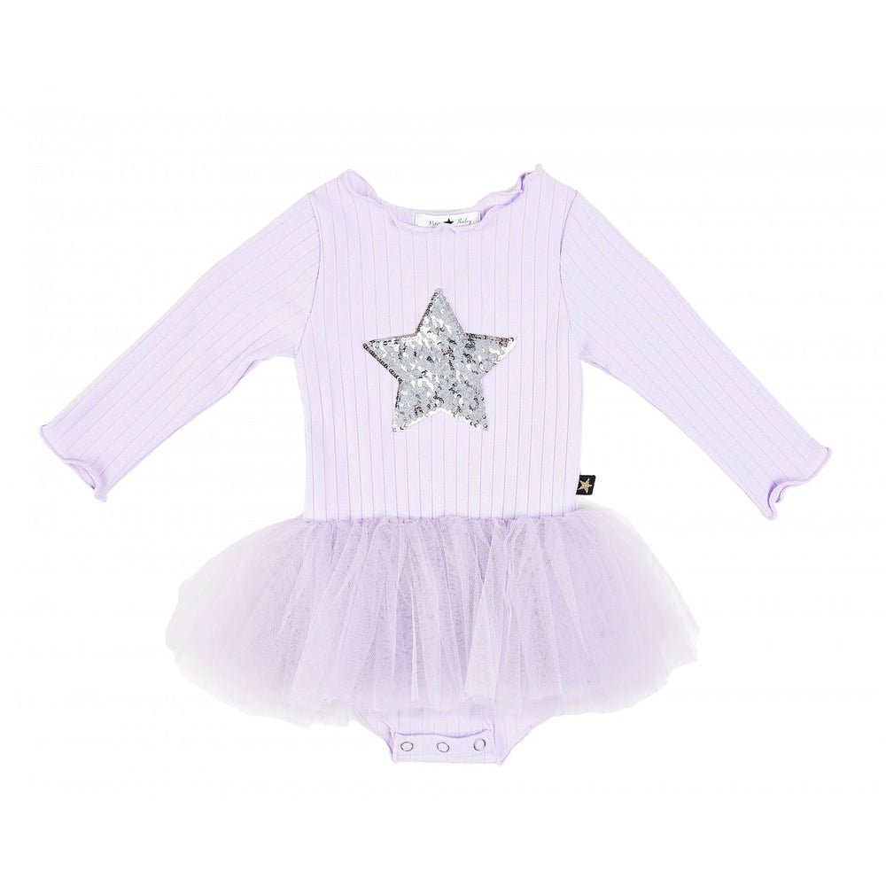 Baby PH LS Star Tutu Onesie Berry