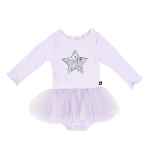 Baby PH LS Star Tutu Onesie Lavender