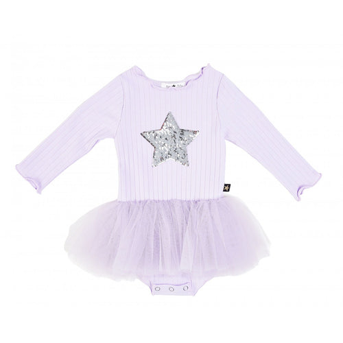 Baby PH LS Star Tutu Onesie Lavender